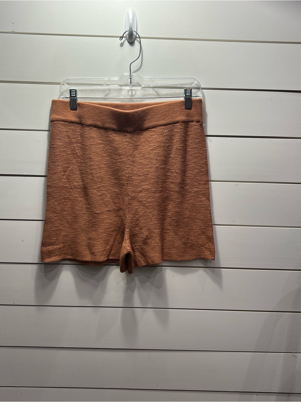 Cozy High-Waist Knit Shorts - Rust free people beach